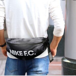 Nike FC NWT Hip Bag Black & Gray Tie Dye Athleisure Murse Fanny Pack Man Bag